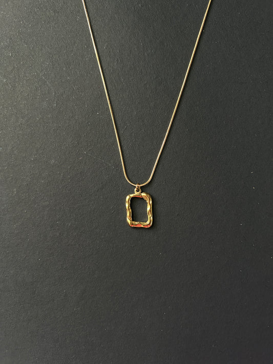 Golden Frame Pendant chain