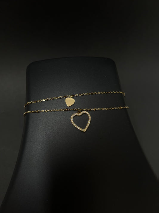 Eterna Heart diamond Link Bracelet